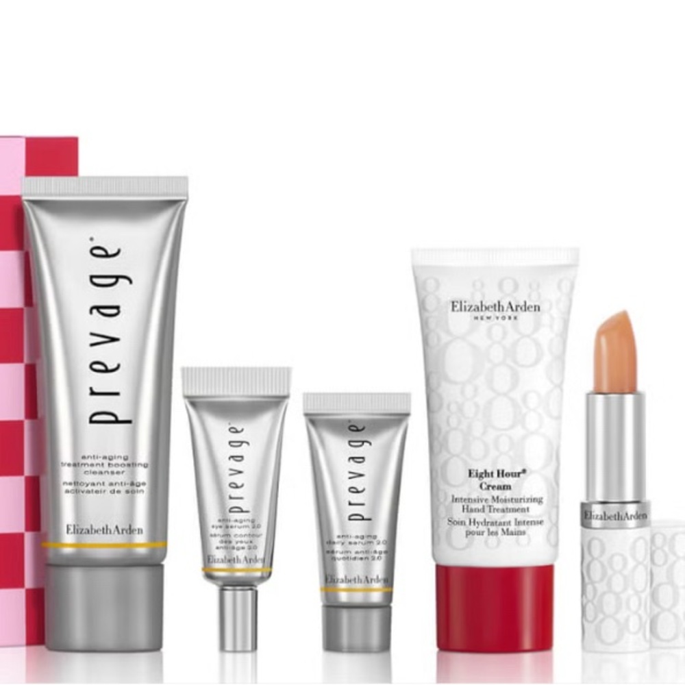 Elizabeth Arden Skincare Set - Silver and Red